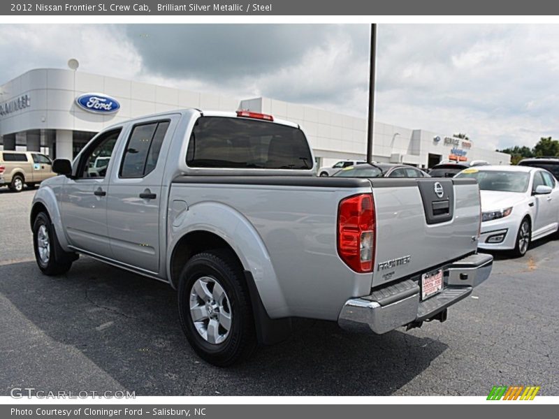 Brilliant Silver Metallic / Steel 2012 Nissan Frontier SL Crew Cab