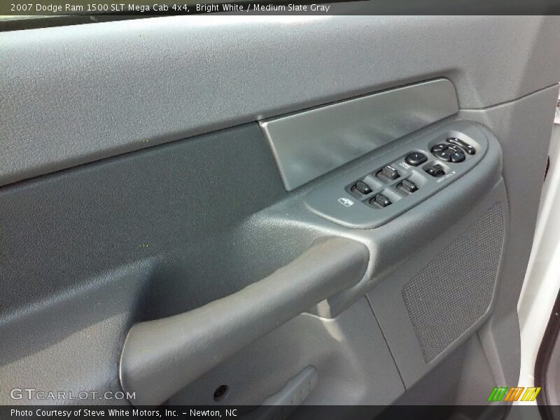 Bright White / Medium Slate Gray 2007 Dodge Ram 1500 SLT Mega Cab 4x4