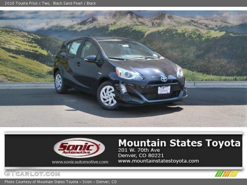 Black Sand Pearl / Black 2016 Toyota Prius c Two