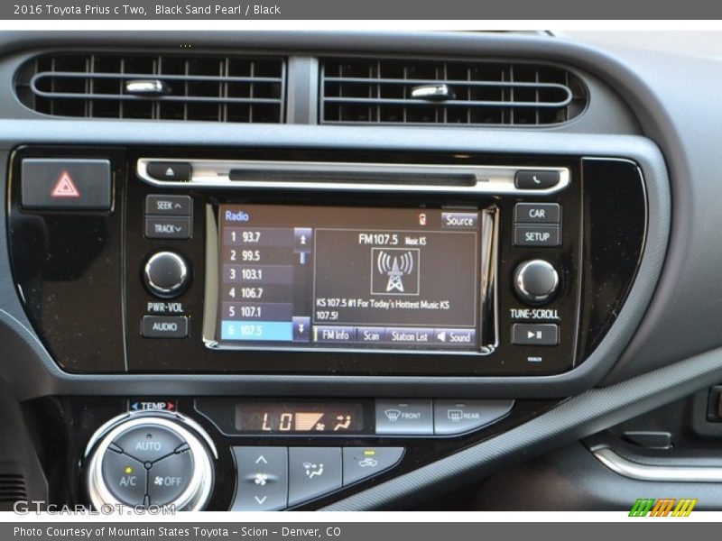Black Sand Pearl / Black 2016 Toyota Prius c Two