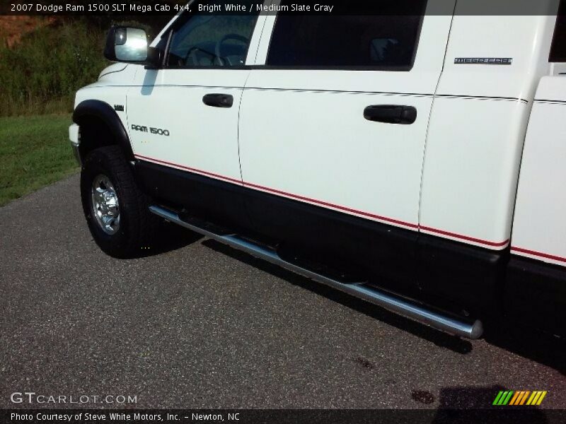 Bright White / Medium Slate Gray 2007 Dodge Ram 1500 SLT Mega Cab 4x4