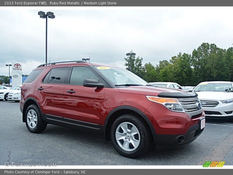 Ruby Red Metallic / Medium Light Stone 2013 Ford Explorer FWD