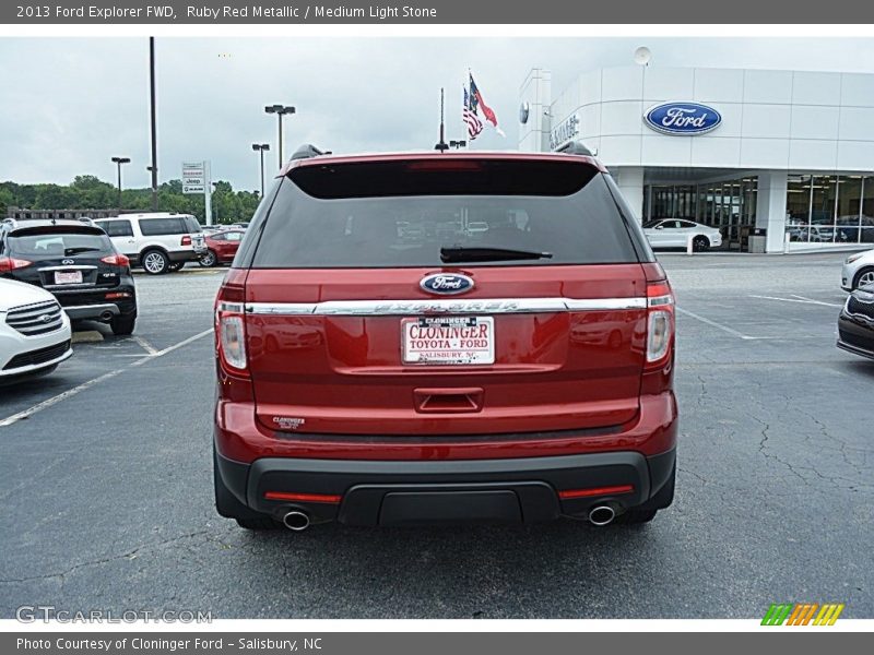 Ruby Red Metallic / Medium Light Stone 2013 Ford Explorer FWD