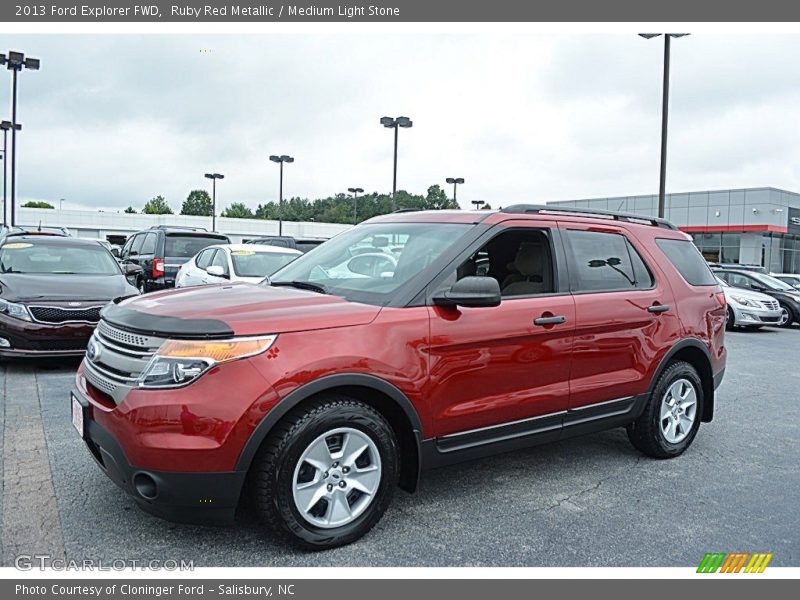 Ruby Red Metallic / Medium Light Stone 2013 Ford Explorer FWD