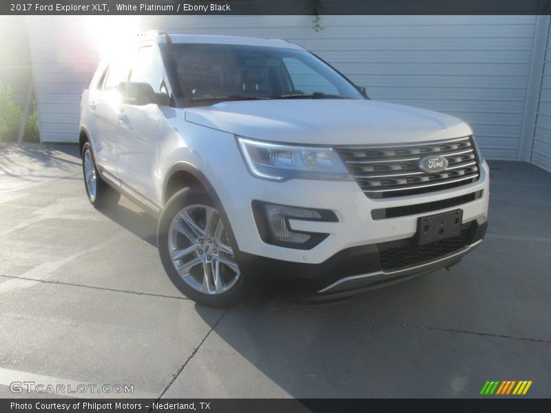 White Platinum / Ebony Black 2017 Ford Explorer XLT