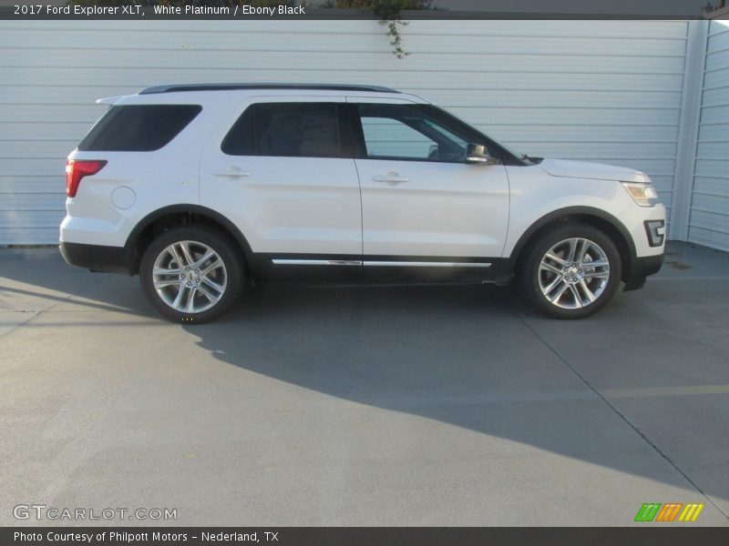 White Platinum / Ebony Black 2017 Ford Explorer XLT