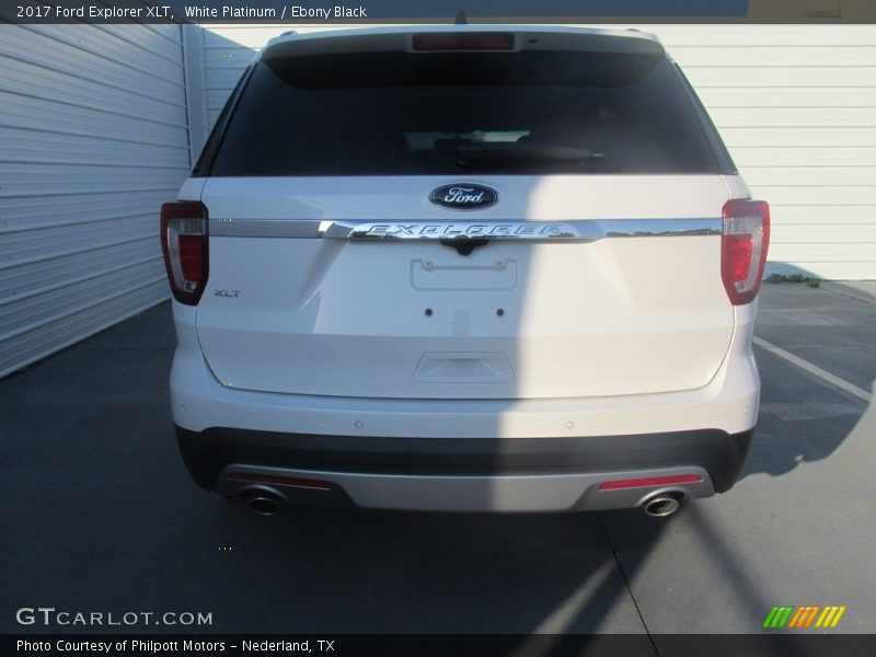White Platinum / Ebony Black 2017 Ford Explorer XLT