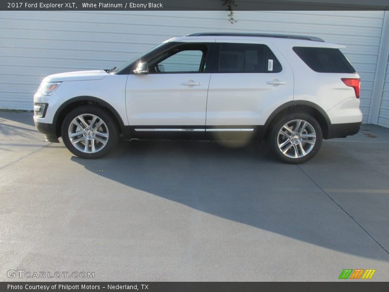 White Platinum / Ebony Black 2017 Ford Explorer XLT