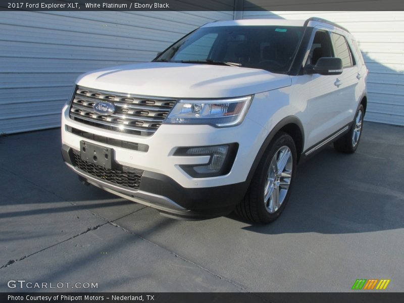White Platinum / Ebony Black 2017 Ford Explorer XLT