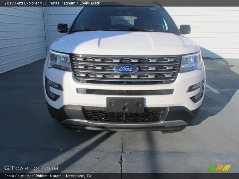 White Platinum / Ebony Black 2017 Ford Explorer XLT