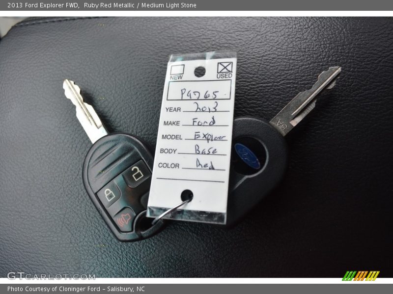 Ruby Red Metallic / Medium Light Stone 2013 Ford Explorer FWD