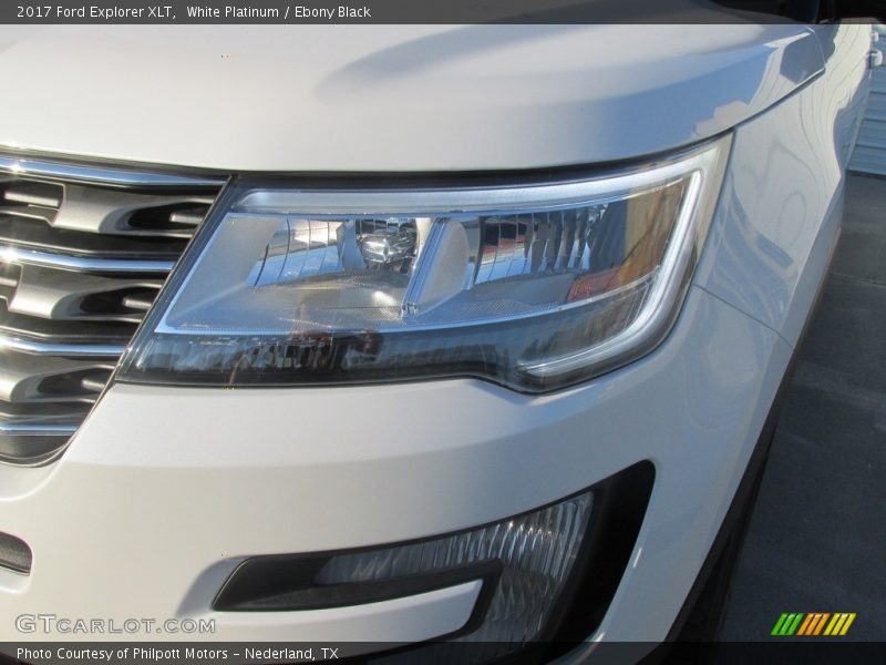 White Platinum / Ebony Black 2017 Ford Explorer XLT