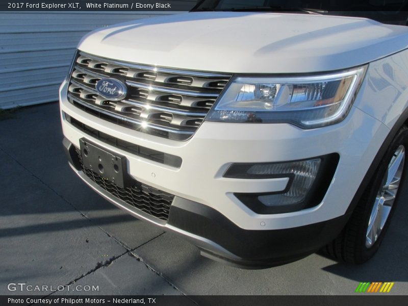 White Platinum / Ebony Black 2017 Ford Explorer XLT