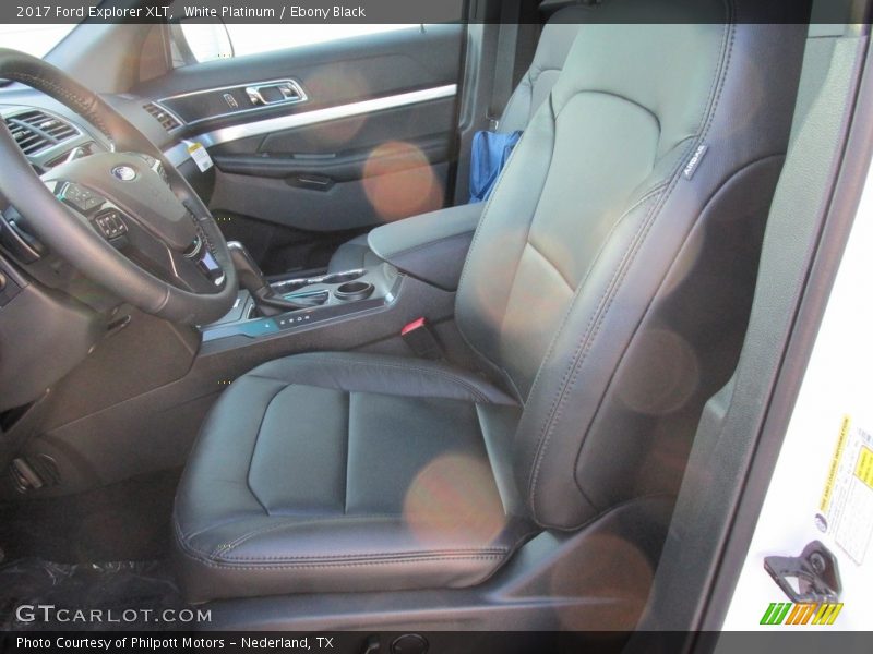 White Platinum / Ebony Black 2017 Ford Explorer XLT