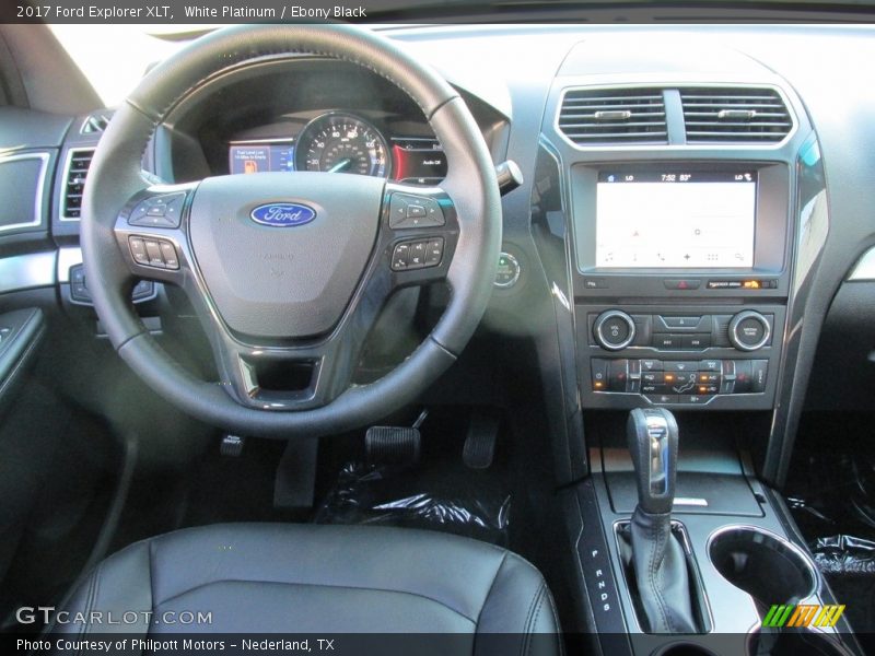 White Platinum / Ebony Black 2017 Ford Explorer XLT