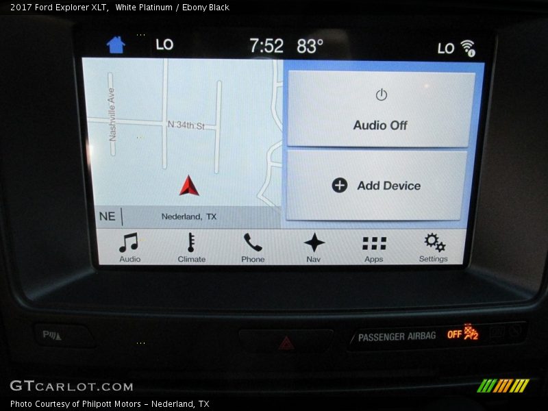 White Platinum / Ebony Black 2017 Ford Explorer XLT