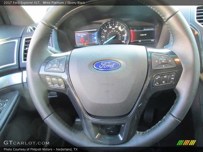 White Platinum / Ebony Black 2017 Ford Explorer XLT