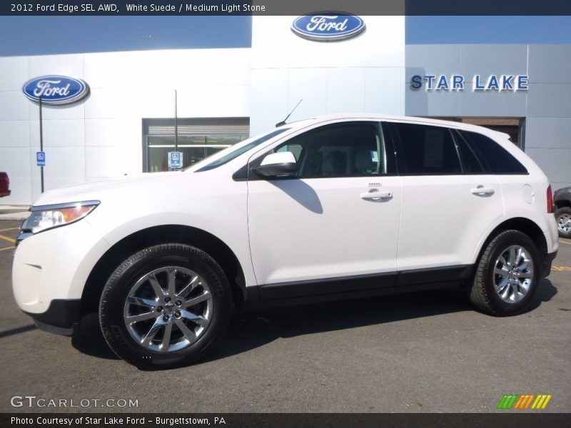 White Suede / Medium Light Stone 2012 Ford Edge SEL AWD