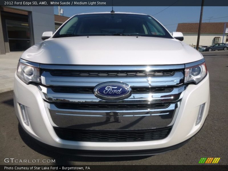 White Suede / Medium Light Stone 2012 Ford Edge SEL AWD