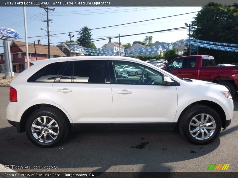 White Suede / Medium Light Stone 2012 Ford Edge SEL AWD