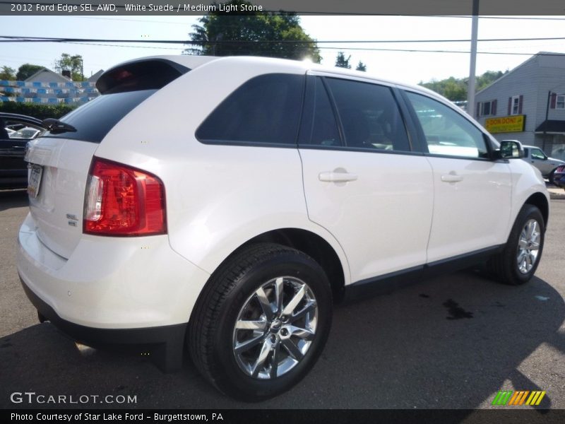 White Suede / Medium Light Stone 2012 Ford Edge SEL AWD