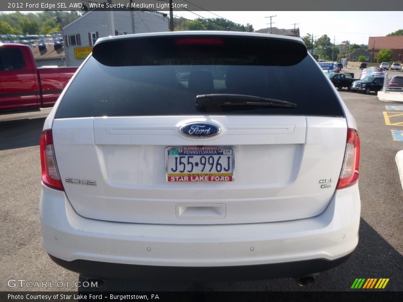 White Suede / Medium Light Stone 2012 Ford Edge SEL AWD