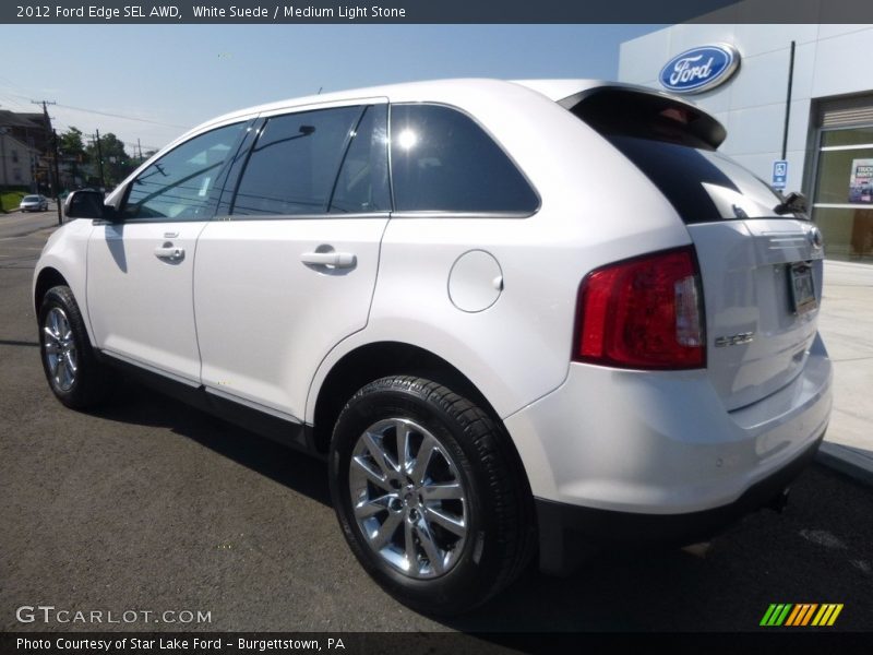 White Suede / Medium Light Stone 2012 Ford Edge SEL AWD