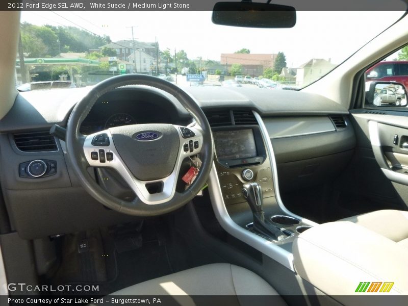 White Suede / Medium Light Stone 2012 Ford Edge SEL AWD