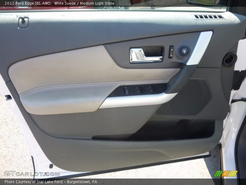 White Suede / Medium Light Stone 2012 Ford Edge SEL AWD