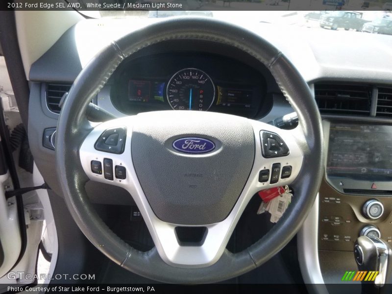 White Suede / Medium Light Stone 2012 Ford Edge SEL AWD