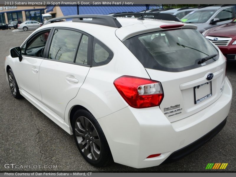 Satin White Pearl / Ivory 2013 Subaru Impreza 2.0i Sport Premium 5 Door