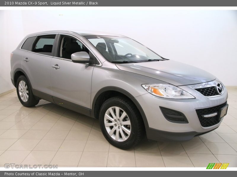 Liquid Silver Metallic / Black 2010 Mazda CX-9 Sport