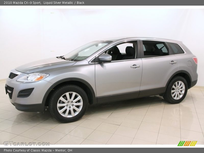Liquid Silver Metallic / Black 2010 Mazda CX-9 Sport