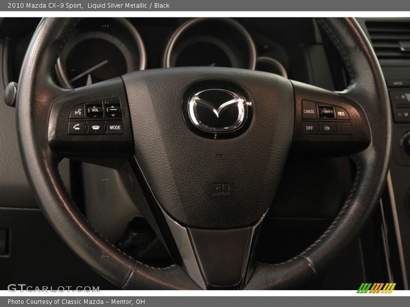 Liquid Silver Metallic / Black 2010 Mazda CX-9 Sport