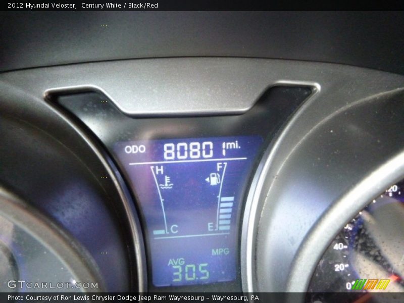 Century White / Black/Red 2012 Hyundai Veloster