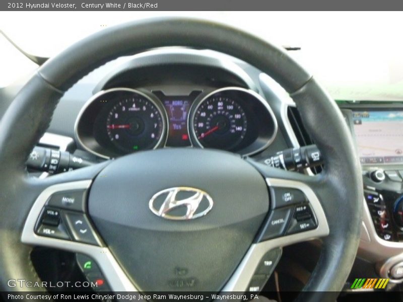 Century White / Black/Red 2012 Hyundai Veloster