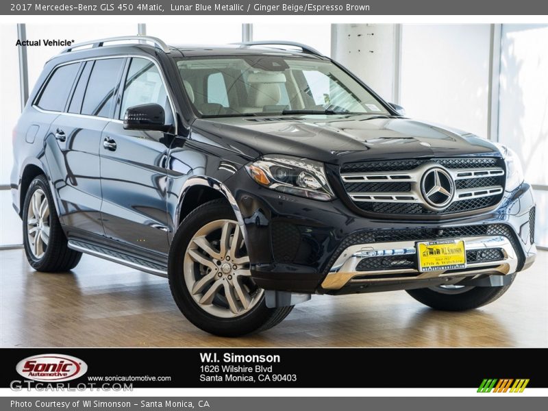 Lunar Blue Metallic / Ginger Beige/Espresso Brown 2017 Mercedes-Benz GLS 450 4Matic