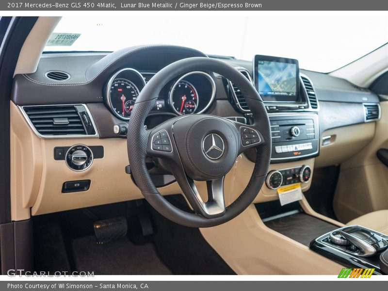 Lunar Blue Metallic / Ginger Beige/Espresso Brown 2017 Mercedes-Benz GLS 450 4Matic