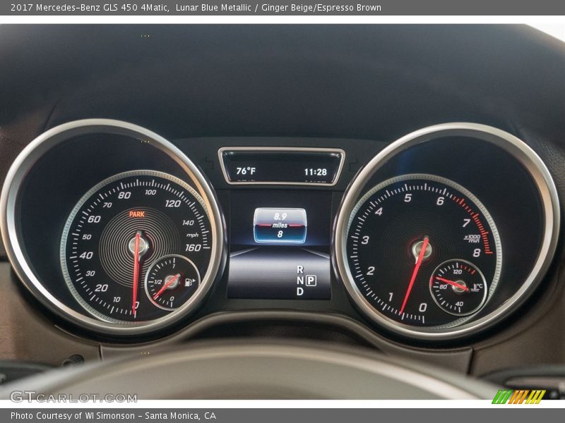 Lunar Blue Metallic / Ginger Beige/Espresso Brown 2017 Mercedes-Benz GLS 450 4Matic