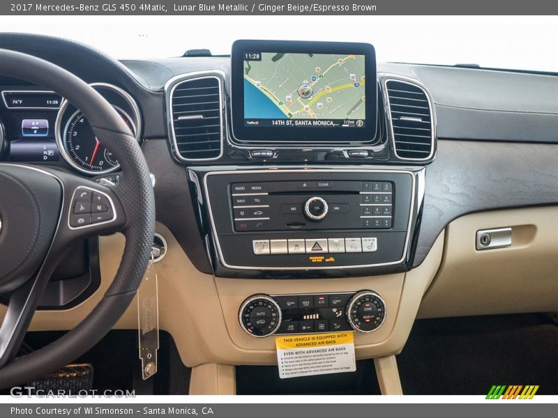 Lunar Blue Metallic / Ginger Beige/Espresso Brown 2017 Mercedes-Benz GLS 450 4Matic