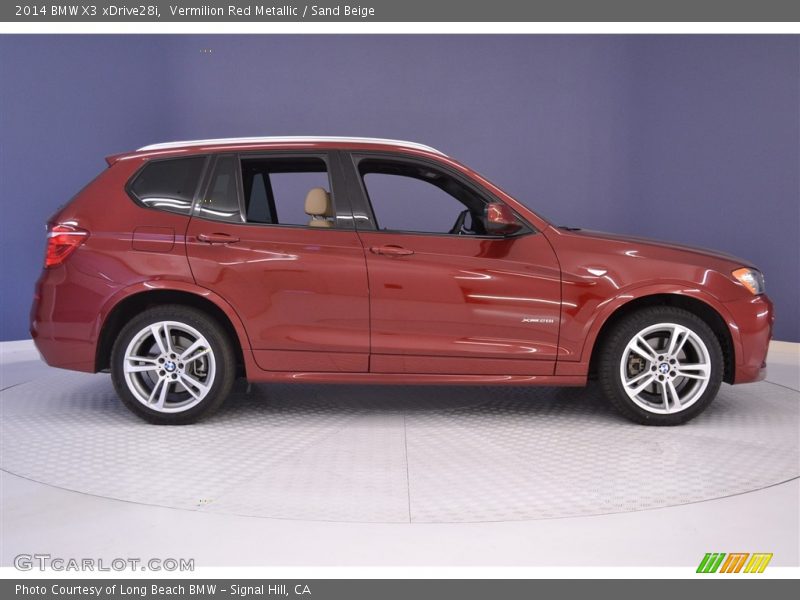 Vermilion Red Metallic / Sand Beige 2014 BMW X3 xDrive28i