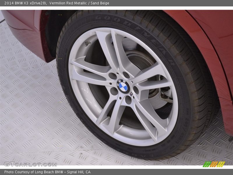 Vermilion Red Metallic / Sand Beige 2014 BMW X3 xDrive28i