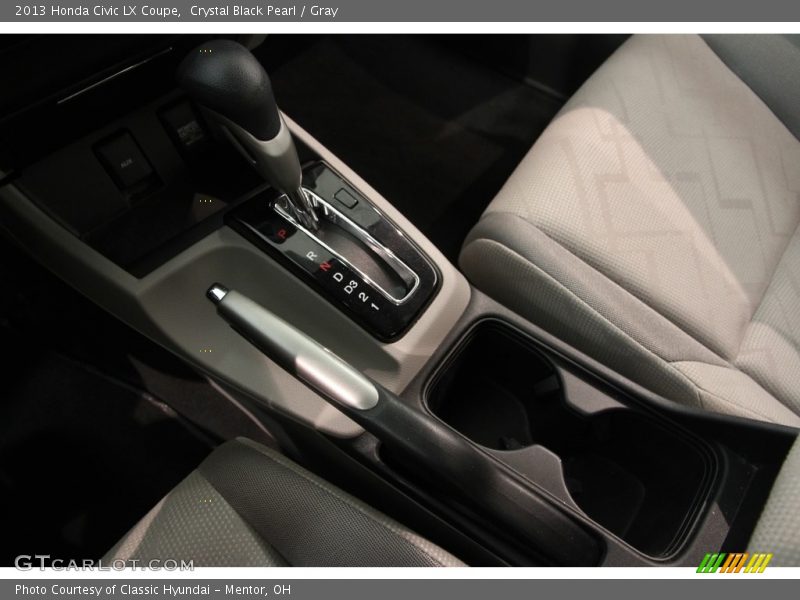 Crystal Black Pearl / Gray 2013 Honda Civic LX Coupe