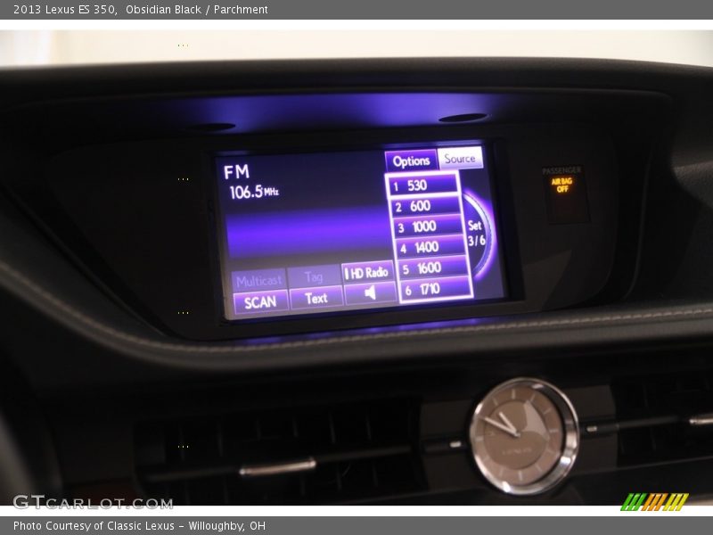 Obsidian Black / Parchment 2013 Lexus ES 350