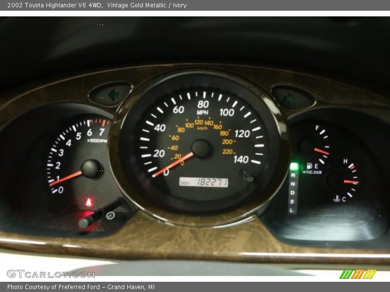 Vintage Gold Metallic / Ivory 2002 Toyota Highlander V6 4WD