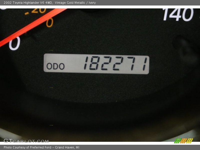 Vintage Gold Metallic / Ivory 2002 Toyota Highlander V6 4WD