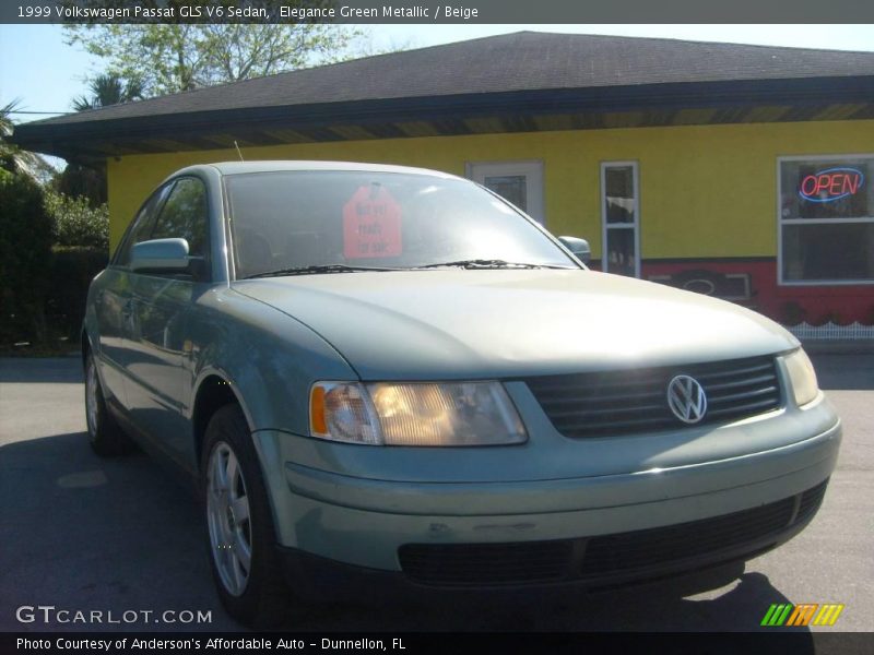 Elegance Green Metallic / Beige 1999 Volkswagen Passat GLS V6 Sedan