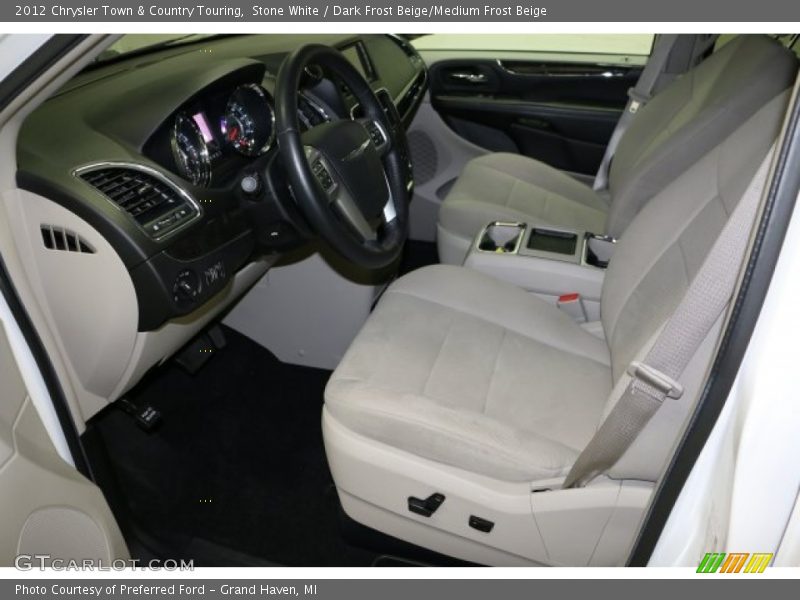 Stone White / Dark Frost Beige/Medium Frost Beige 2012 Chrysler Town & Country Touring