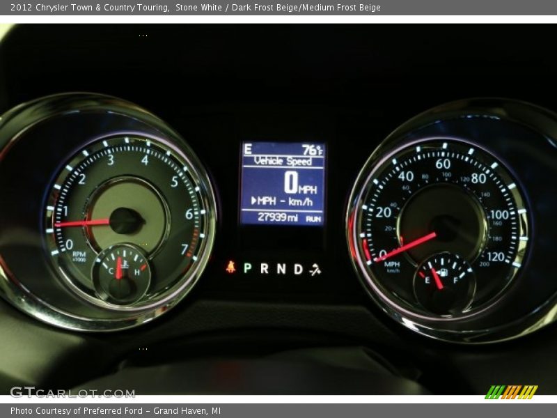Stone White / Dark Frost Beige/Medium Frost Beige 2012 Chrysler Town & Country Touring