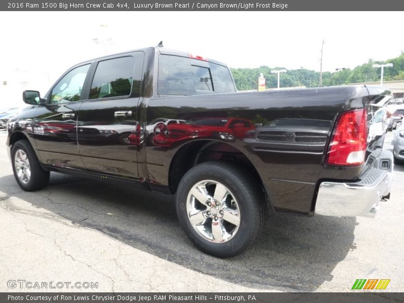 Luxury Brown Pearl / Canyon Brown/Light Frost Beige 2016 Ram 1500 Big Horn Crew Cab 4x4